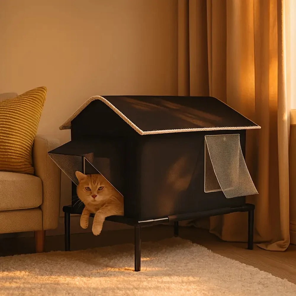 Warm Outdoor Indoor Cat House