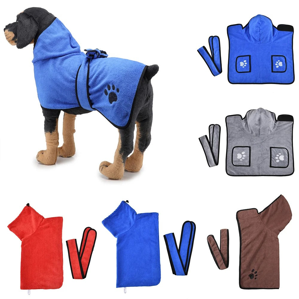 Microfiber Dog Bathrobe