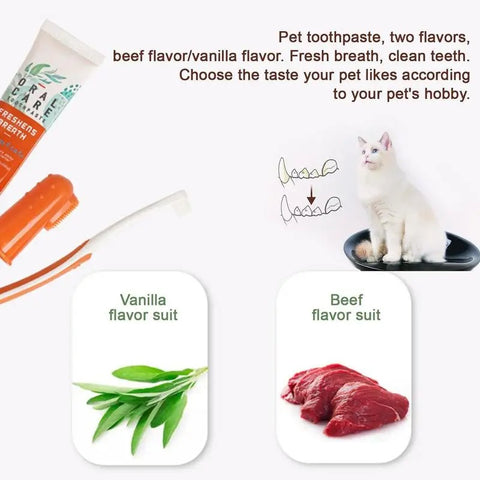 Pet Toothbrush + Toothpaste