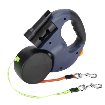 Dual LED Retractable Pet Leash