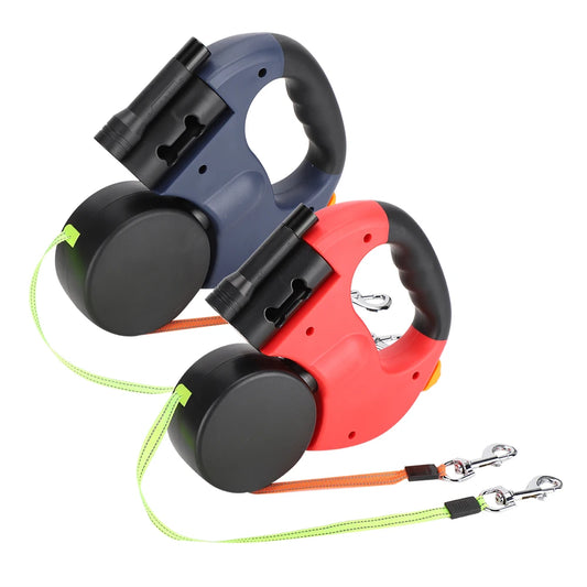 Dual LED Retractable Pet Leash