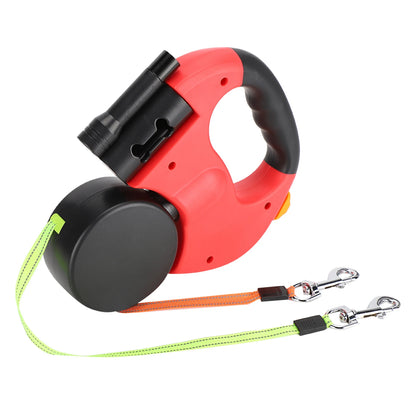 Dual LED Retractable Pet Leash