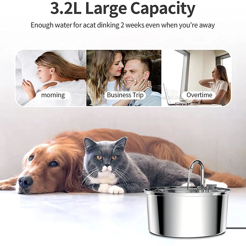 Stainless Steel Pet Water Fountain