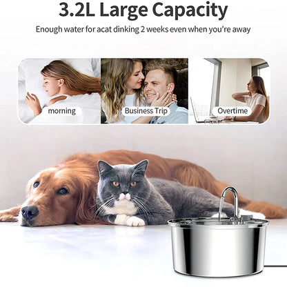 Stainless Steel Pet Water Fountain
