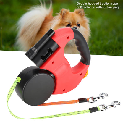 Dual LED Retractable Pet Leash