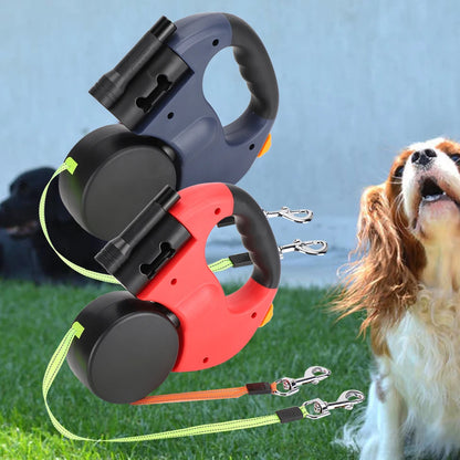 Dual LED Retractable Pet Leash