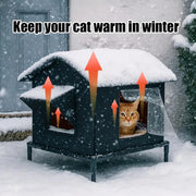 Warm Outdoor Indoor Cat House