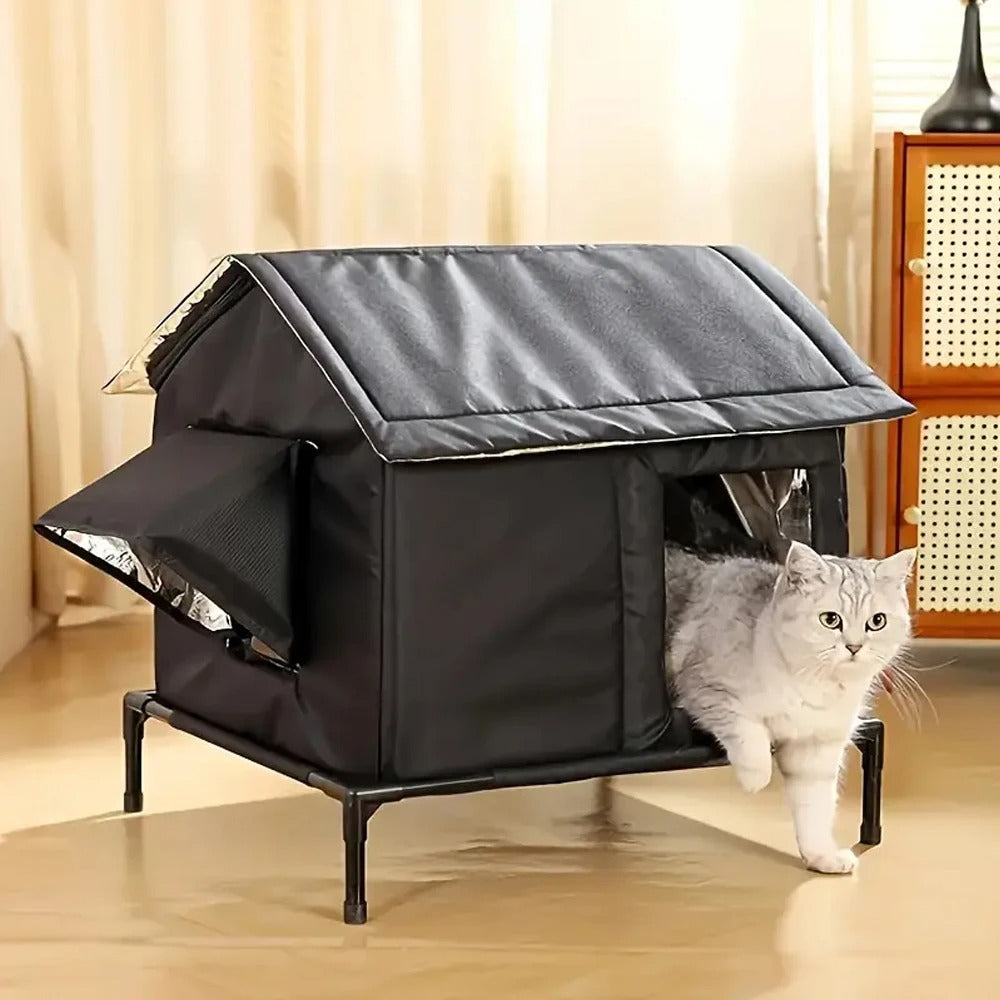 Warm Outdoor Indoor Cat House