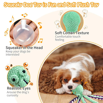 Squeaking Octopus Dog Toy