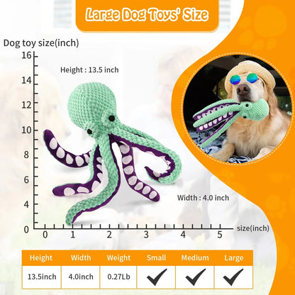 Squeaking Octopus Dog Toy